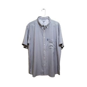 AFTCO Shirt Men's Large Plaid Short Sleeve Button Down Charter Fishing